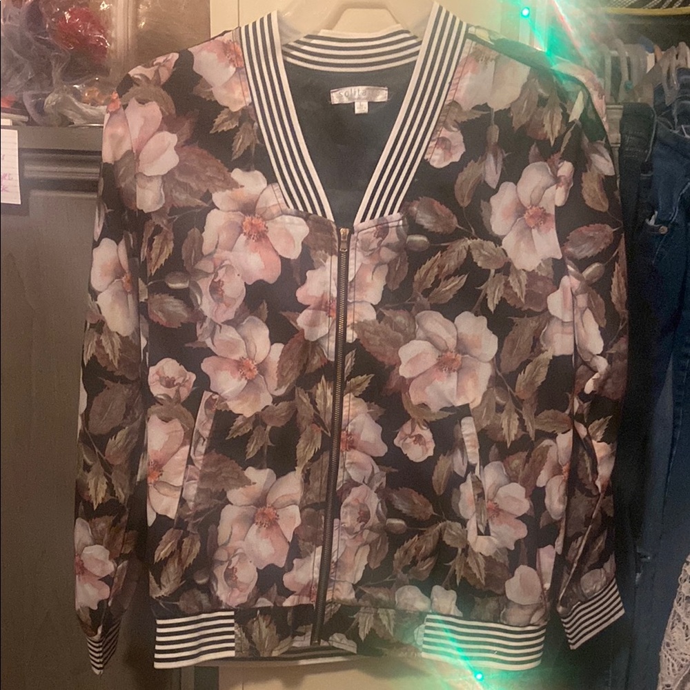 Floral Bomber Jacket